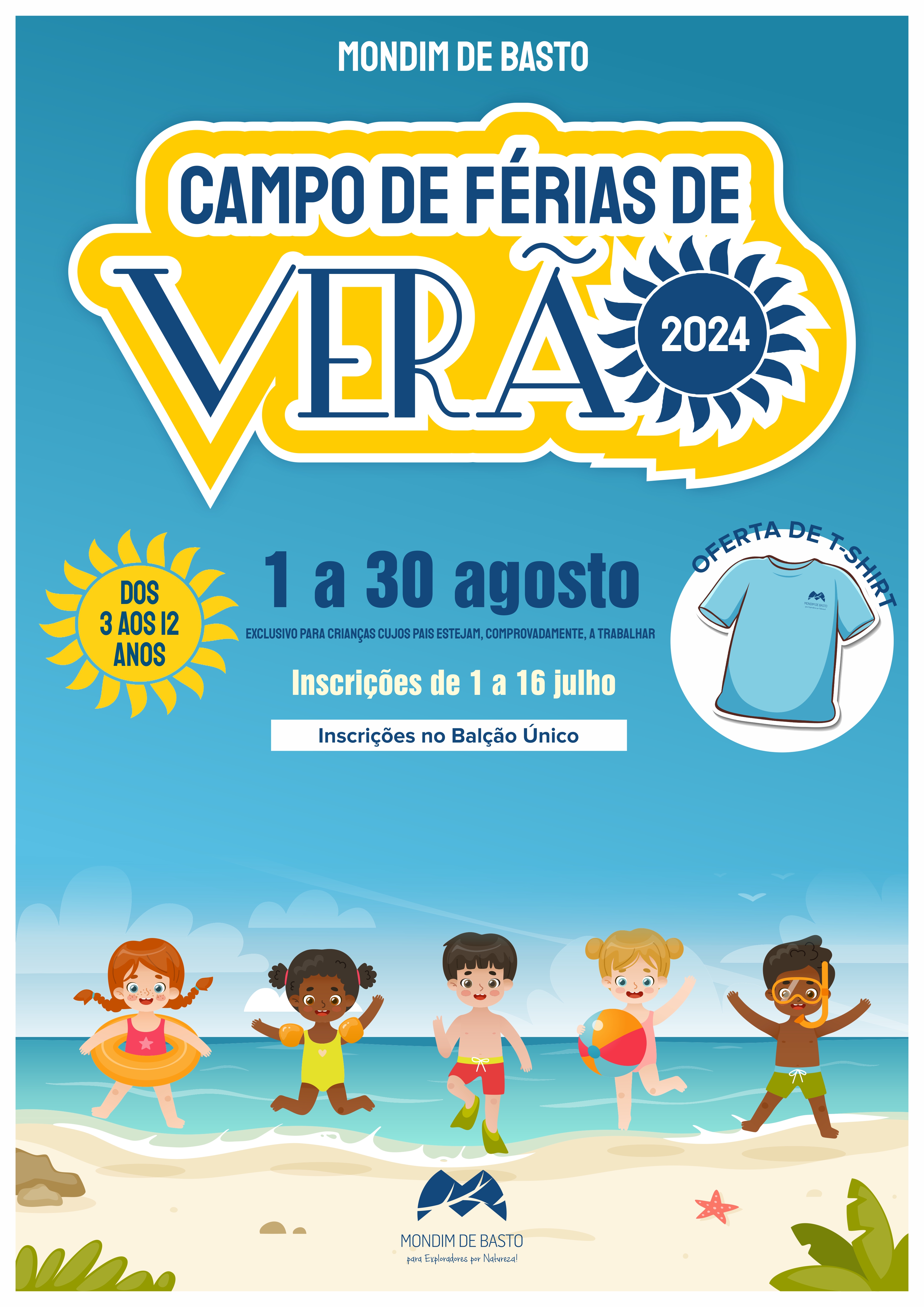Cartaz Campo de Férias de Agosto