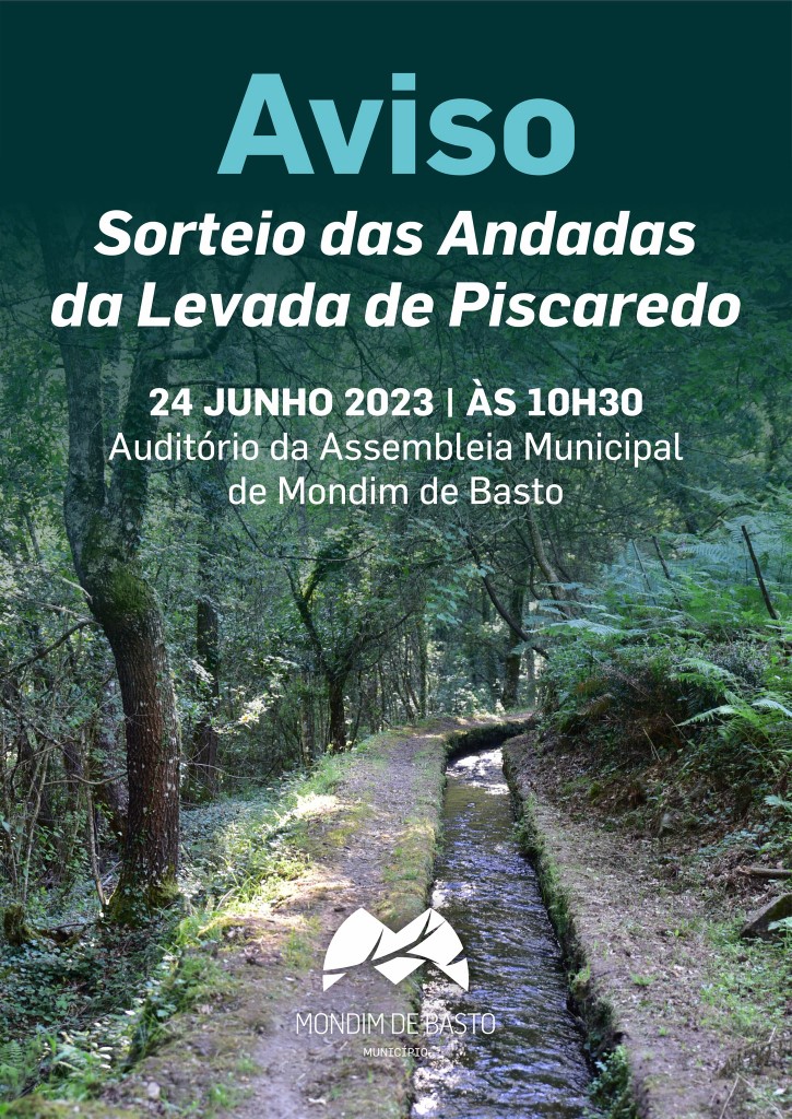 Aviso | Sorteio das Andadas da Levada de Piscaredo