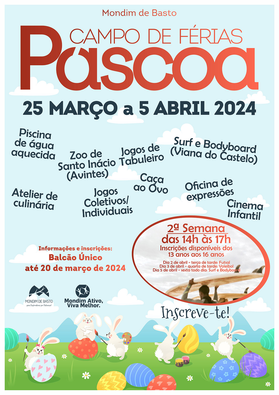 Cartaz Campo Férias da Páscoa