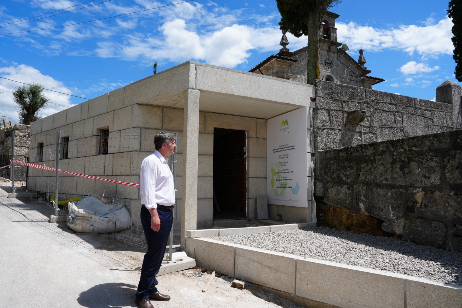 Visita obra instalações sanitárias